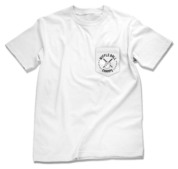 Wiffleball Champs Pocket T-Shirt (white)