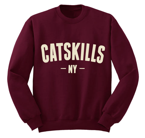 Catskills Crewneck Sweatshirt Burgandy