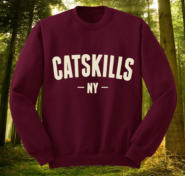 Catskills Crewneck Sweatshirt Burgandy