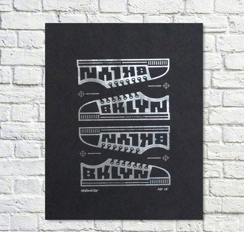 Skewville BKLYN EDITION Screenprint on Tar Paper